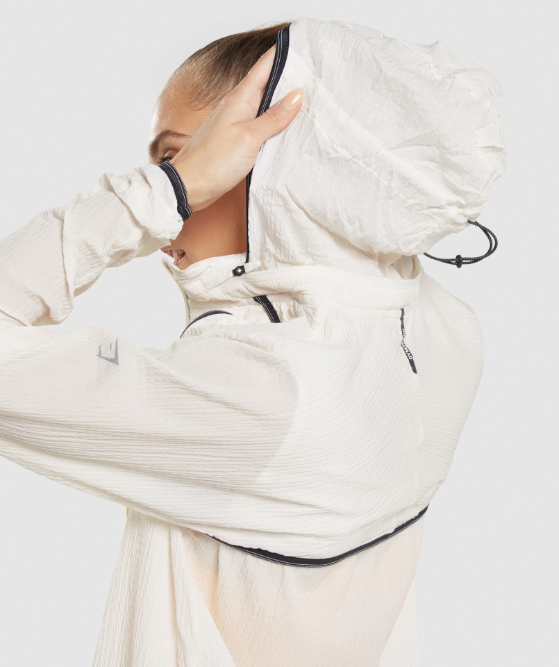 Gymshark Speed Wiatrówka Kokosowa Biała