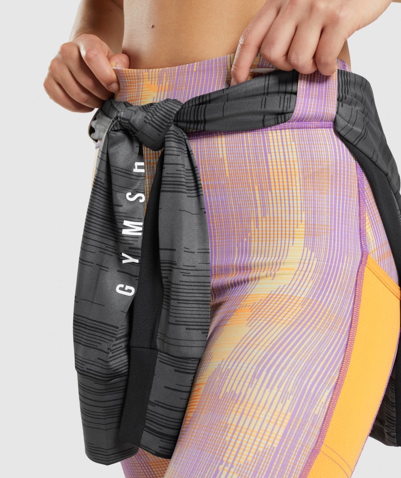 Legginsy Sportowe Gymshark Pomarańczowy Nadruk