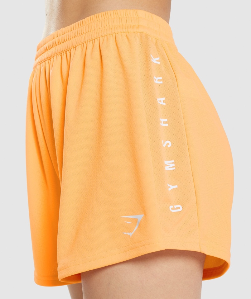 Gymshark Sport Luźne Spodenki Morelowe Pomarańczowe
