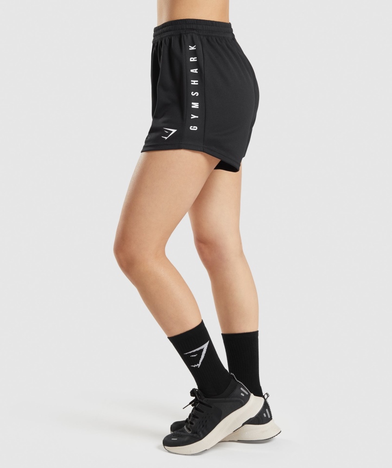 Gymshark Sportowe Luźne Spodenki Czarne
