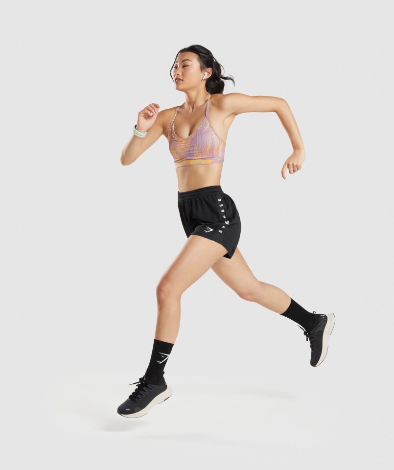 Gymshark Sportowe Luźne Spodenki Czarne
