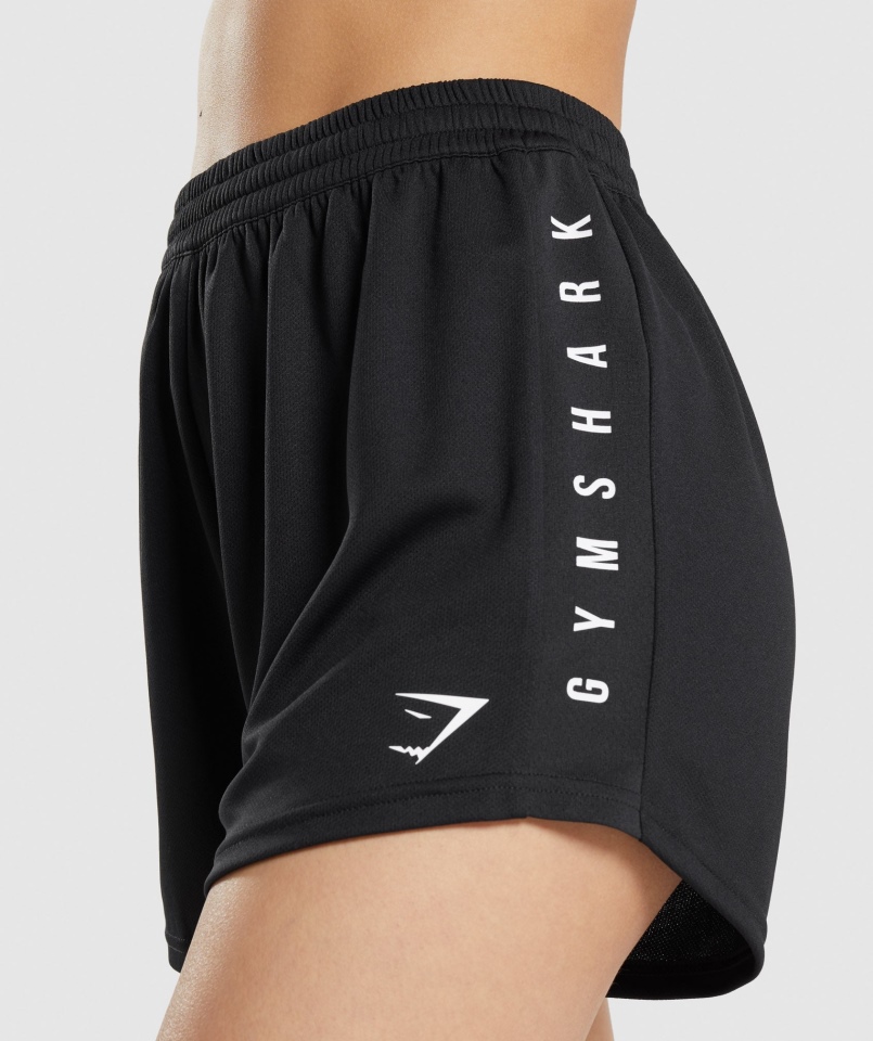 Gymshark Sportowe Luźne Spodenki Czarne