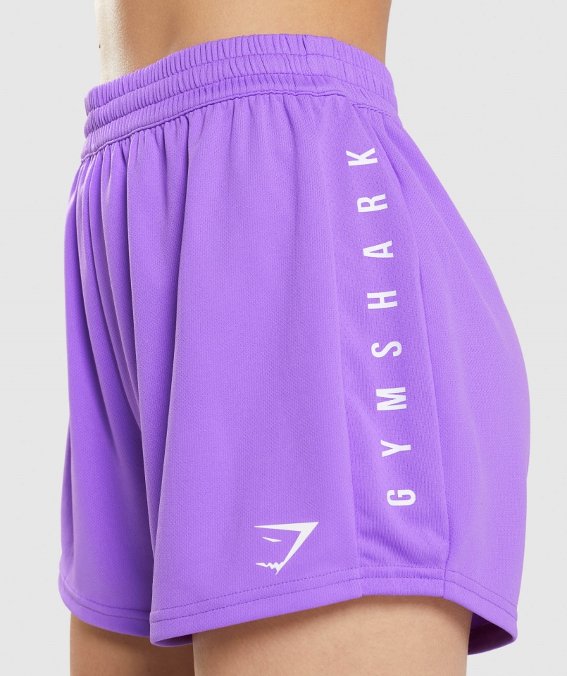 Gymshark Sportowe Luźne Spodenki Jasne Fioletowe