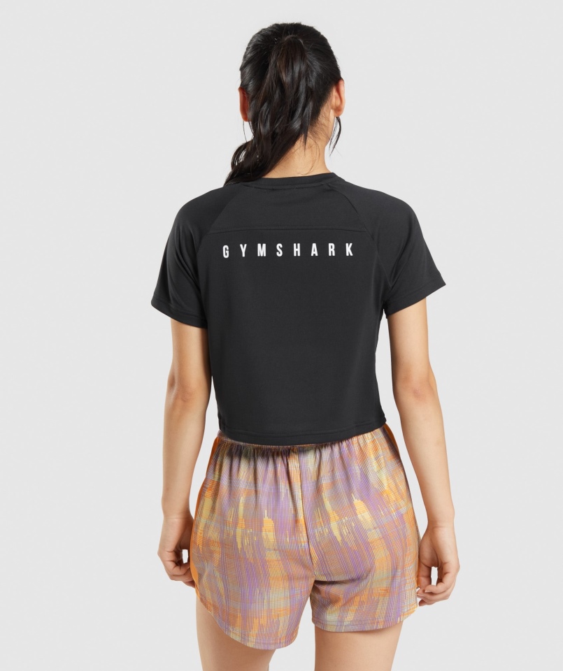 Gymshark Sportowa Koszulka Midi Czarna