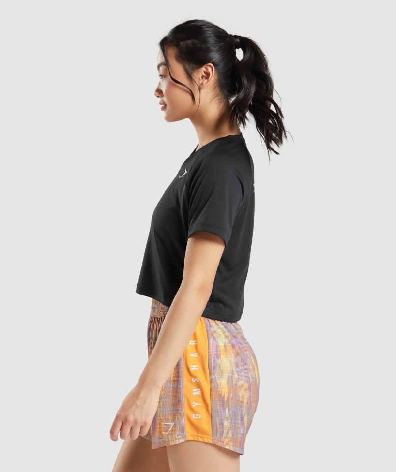 Gymshark Sportowa Koszulka Midi Czarna