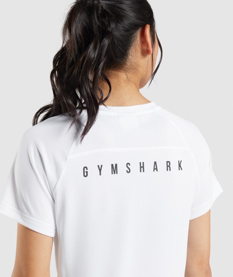Gymshark Sportowa Koszulka Midi Biała