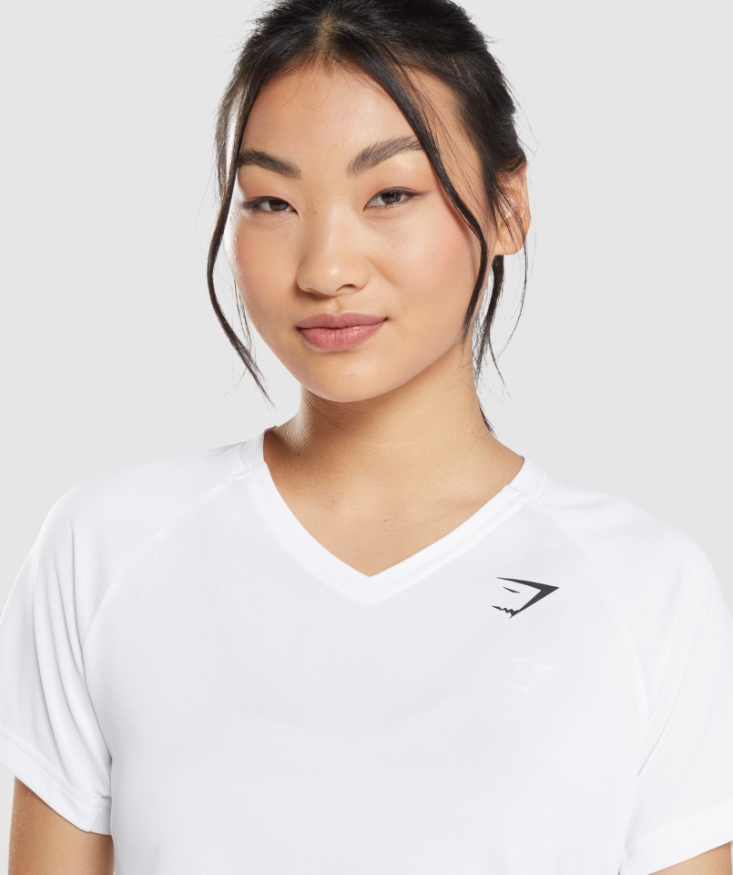 Gymshark Sportowa Koszulka Midi Biała