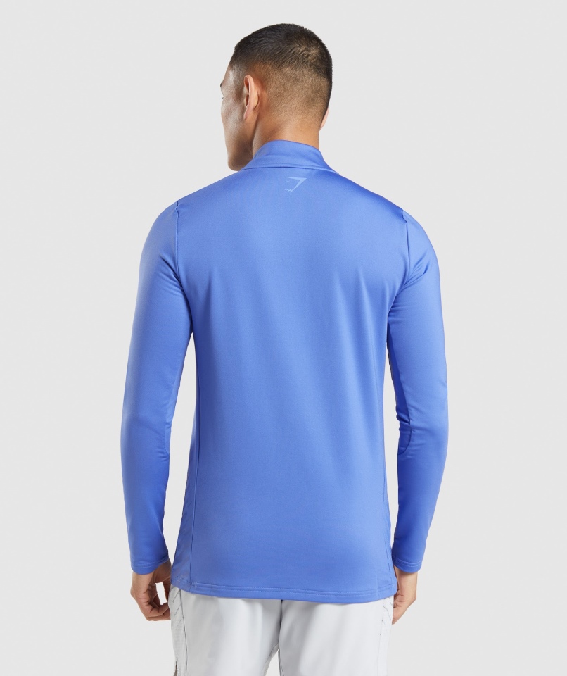 Gymshark Sportowy Pasek Na Zamek Błyskawiczny 1/4 Niebieski