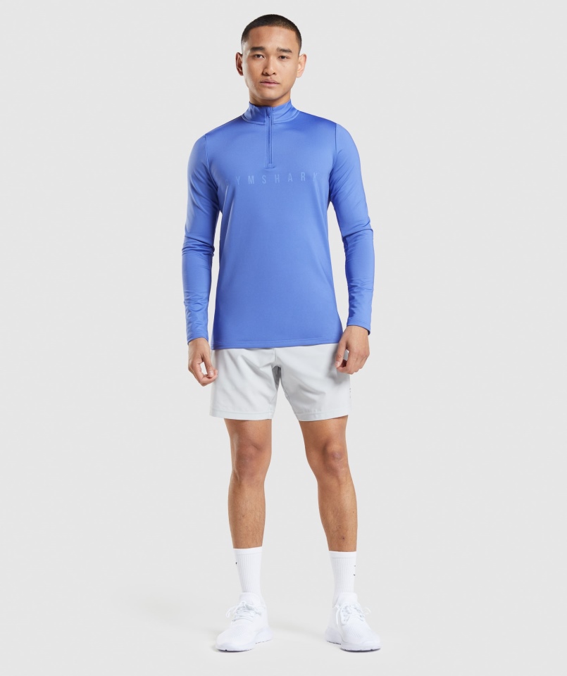 Gymshark Sportowy Pasek Na Zamek Błyskawiczny 1/4 Niebieski