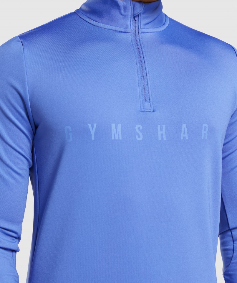 Gymshark Sportowy Pasek Na Zamek Błyskawiczny 1/4 Niebieski