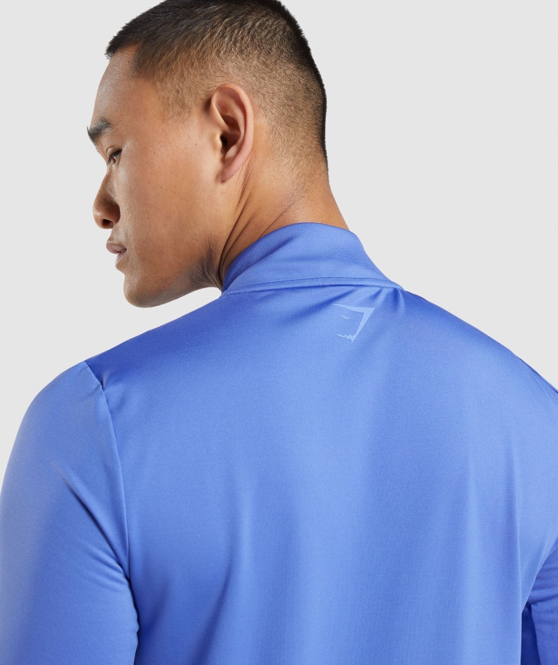 Gymshark Sportowy Pasek Na Zamek Błyskawiczny 1/4 Niebieski