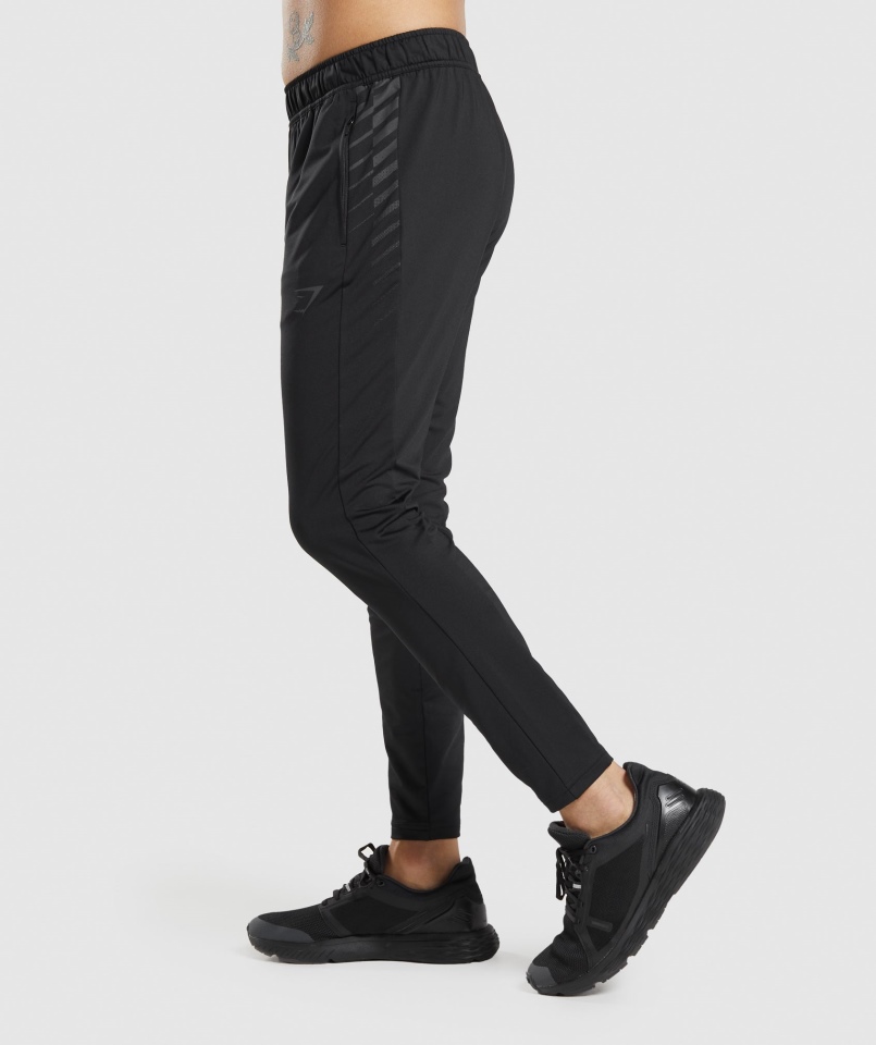 Gymshark Sportowe Spodnie W Paski Czarne