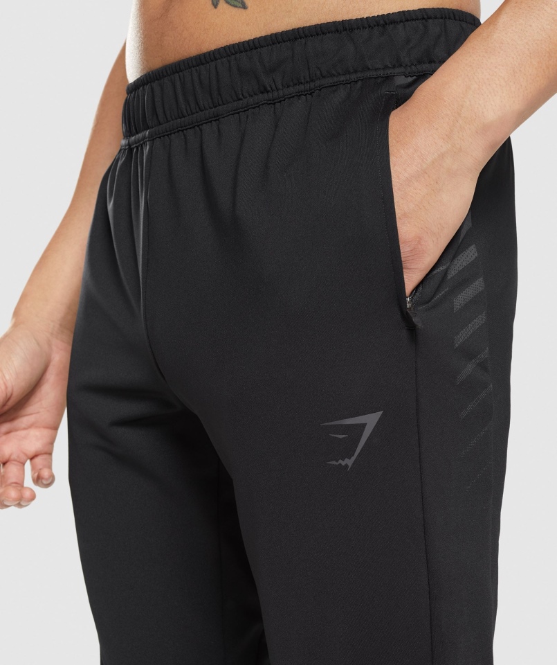 Gymshark Sportowe Spodnie W Paski Czarne
