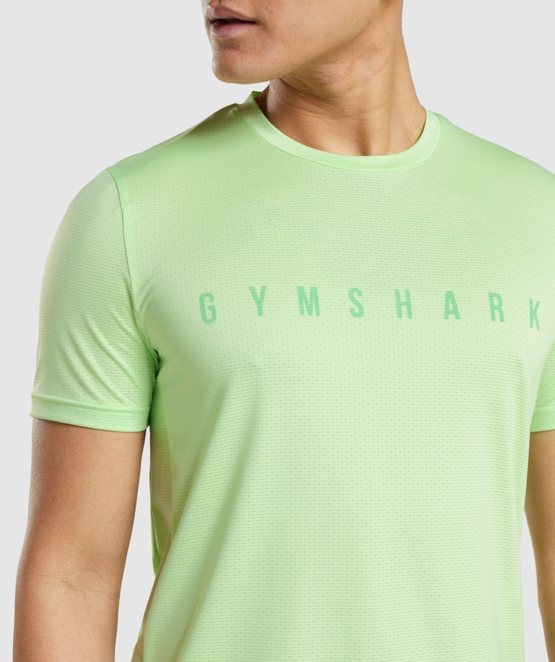 Gymshark Sportowa Koszulka W Paski Zieleń Bali