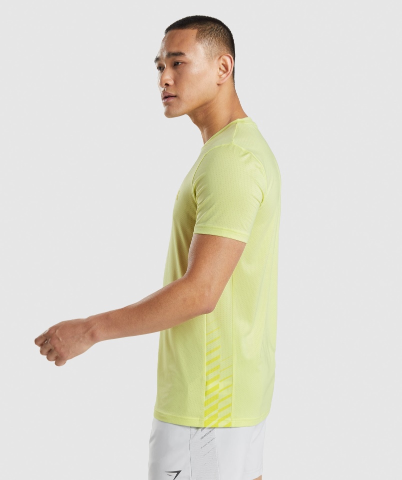 Gymshark Sportowa Koszulka W Paski Firefly Zielona
