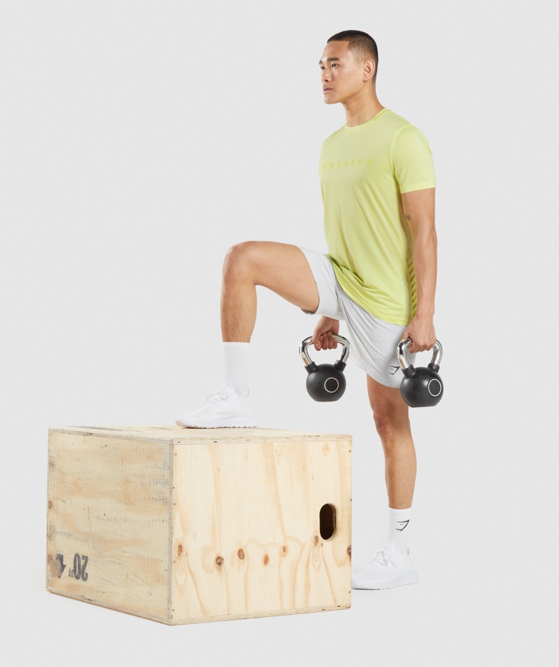 Gymshark Sportowa Koszulka W Paski Firefly Zielona