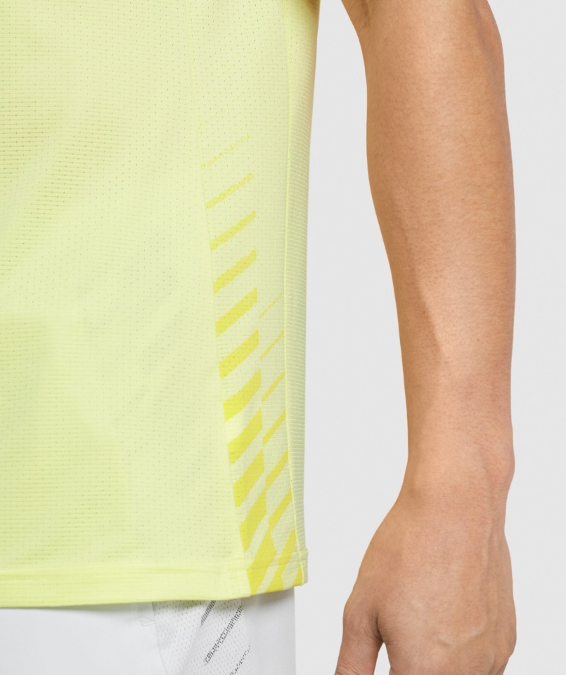 Gymshark Sportowa Koszulka W Paski Firefly Zielona