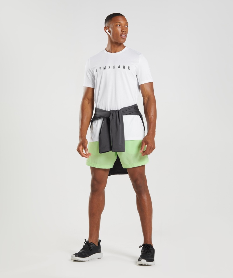 Gymshark Sportowa Koszulka W Paski Biała