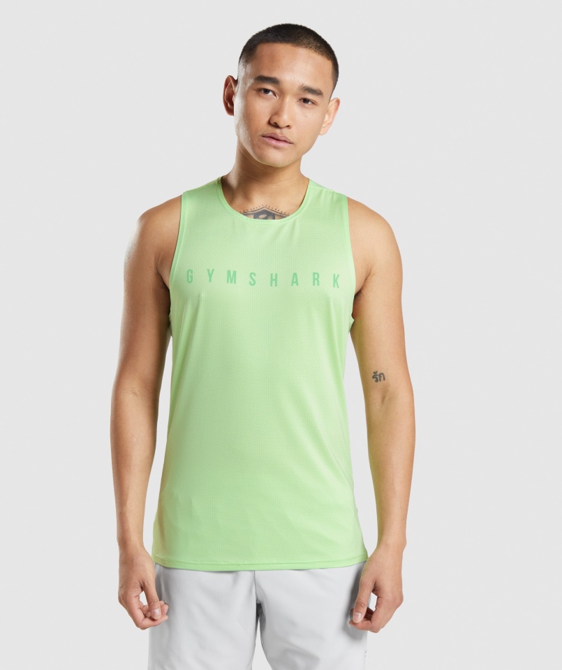Gymshark Sport Stripe Tank Bali Zielony
