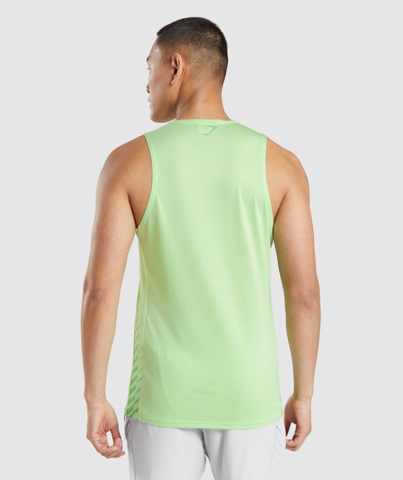 Gymshark Sport Stripe Tank Bali Zielony