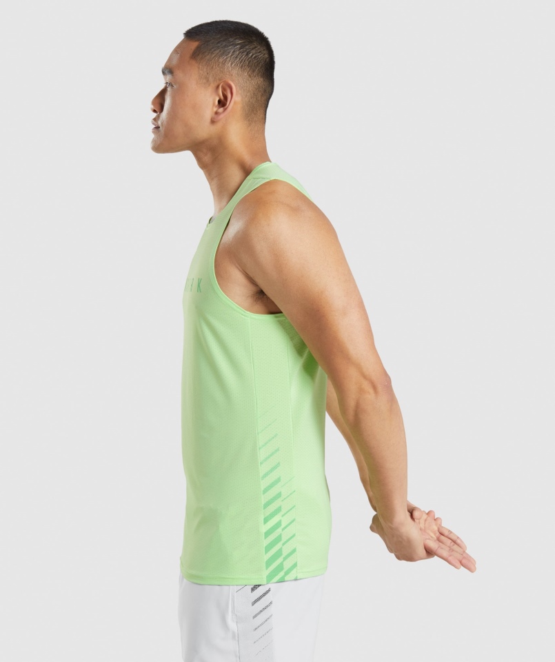 Gymshark Sport Stripe Tank Bali Zielony
