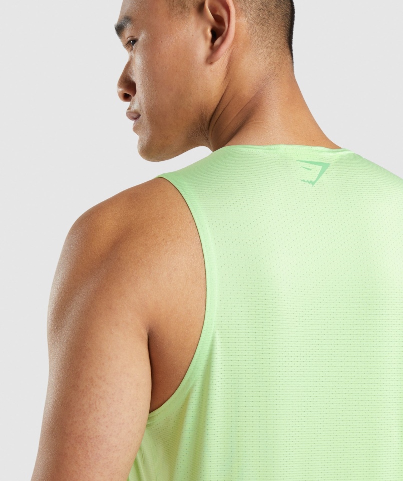 Gymshark Sport Stripe Tank Bali Zielony