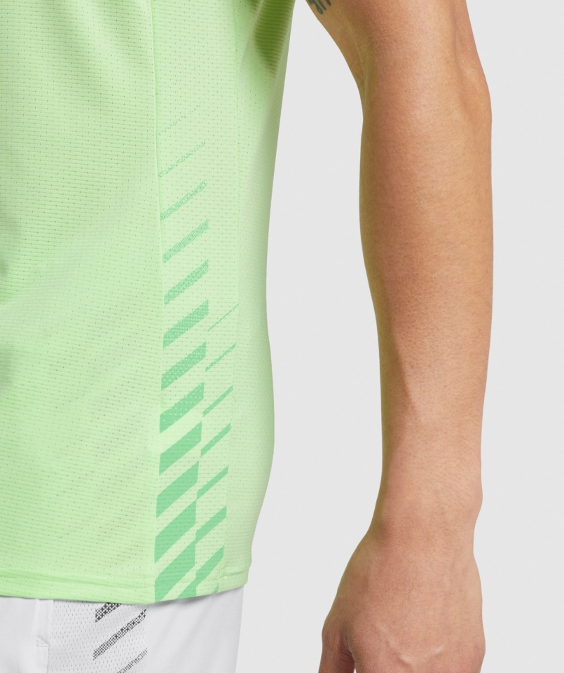 Gymshark Sport Stripe Tank Bali Zielony