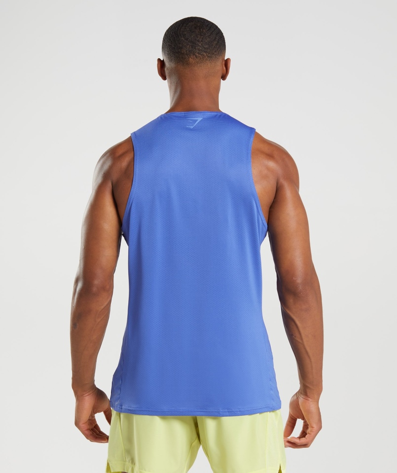 Gymshark Sport Stripe Tank Kort Niebieski