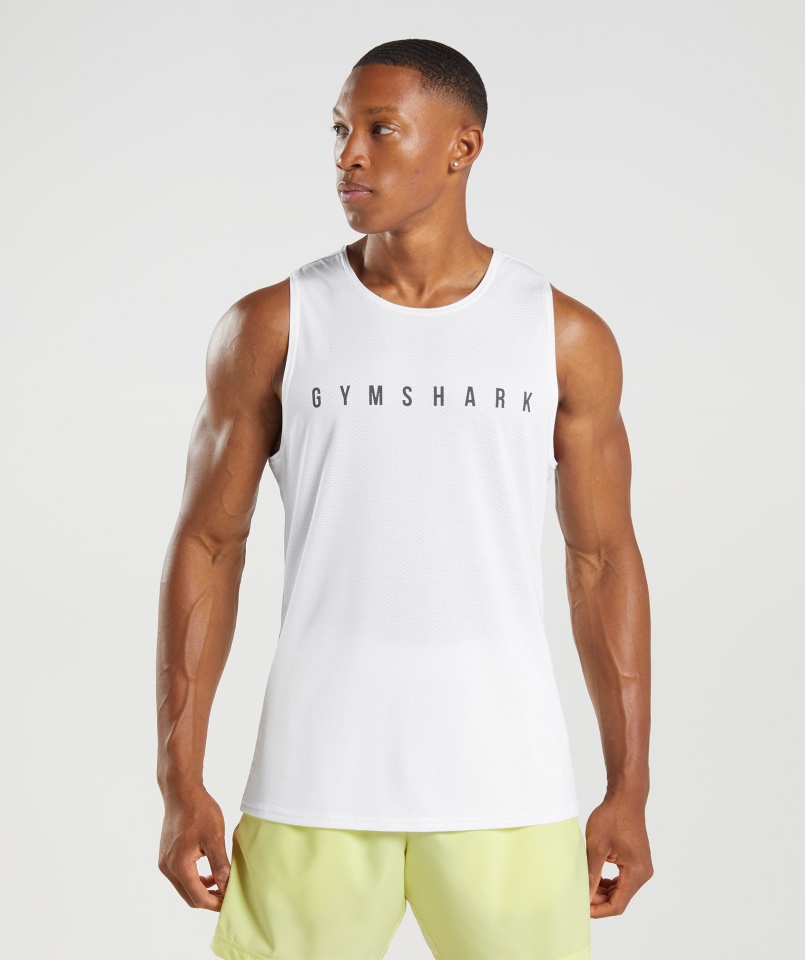Gymshark Sport Stripe Tank Biały
