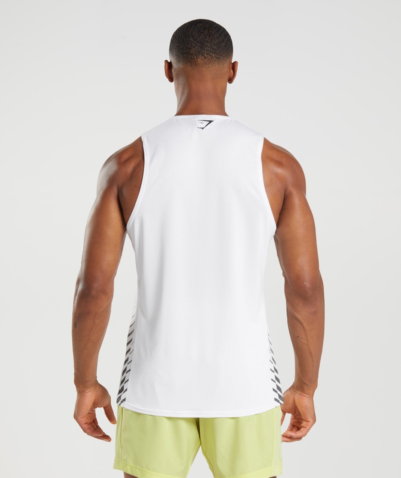 Gymshark Sport Stripe Tank Biały