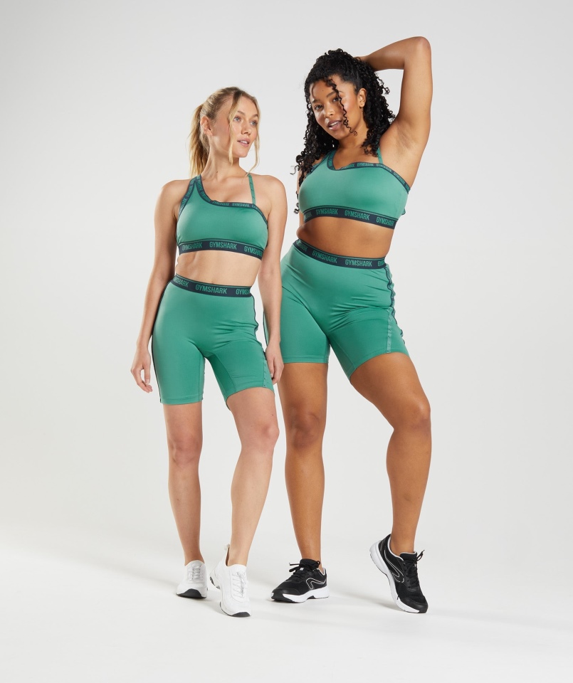 Spodenki Kolarskie Gymshark Strike Alpejskie Zielono-granatowe