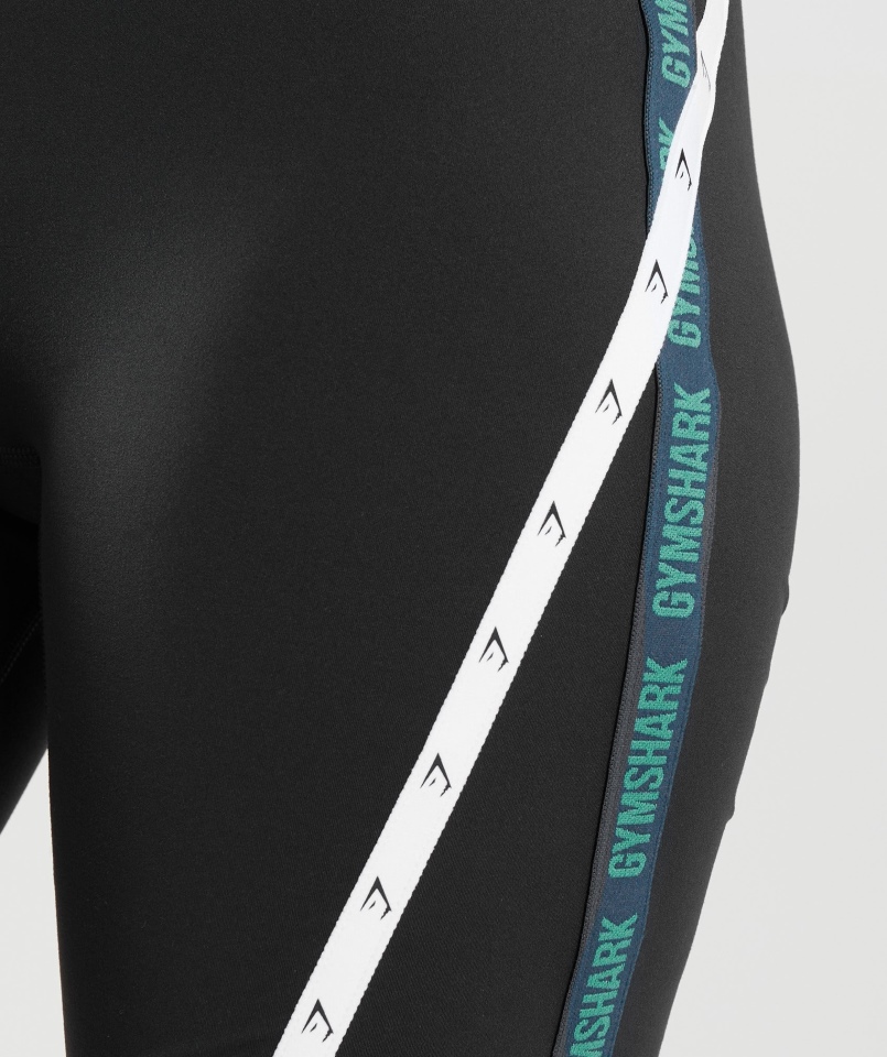 Spodenki Kolarskie Gymshark Strike Czarno-różowo-alpejskie Zielone