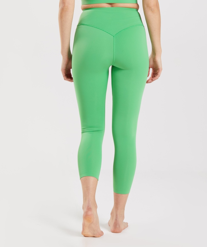 Gymshark Studio 7/8 Legginsy Jabłkowo-zielone