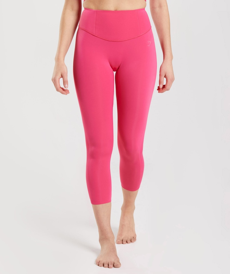 Gymshark Studio 7/8 Legginsy Hibiskus Różowy