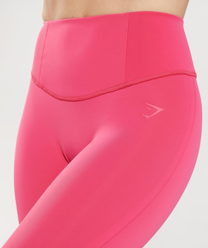 Gymshark Studio 7/8 Legginsy Hibiskus Różowy