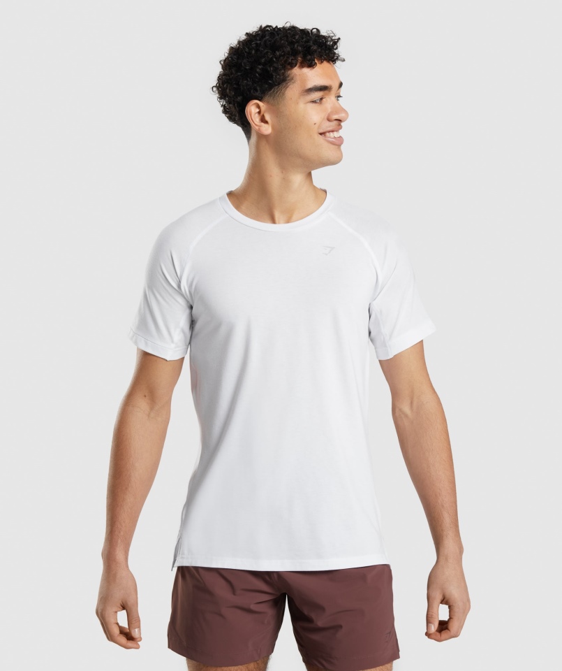 Gymshark Studio Amplifikuj Białą Koszulkę