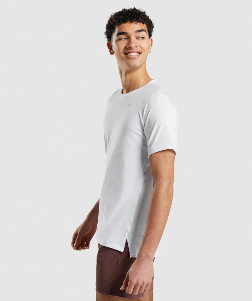 Gymshark Studio Amplifikuj Białą Koszulkę
