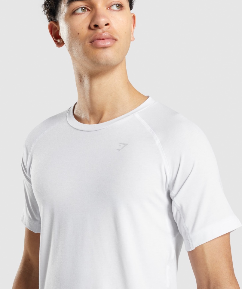 Gymshark Studio Amplifikuj Białą Koszulkę