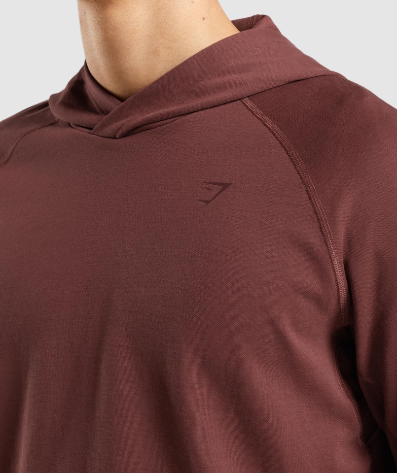 Gymshark Studio Bluza Z Kapturem Wiśniowa Brązowa