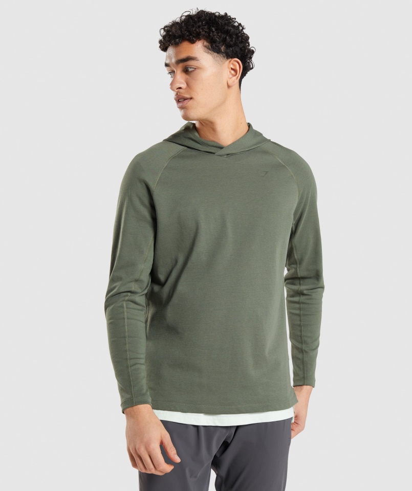 Gymshark Studio Bluza Z Kapturem Core Oliwkowa