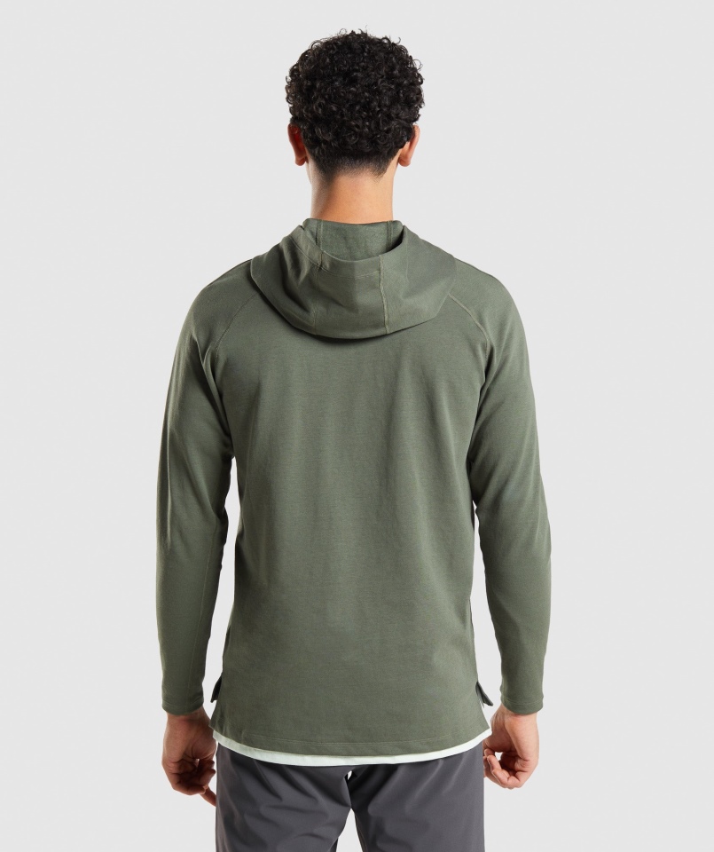 Gymshark Studio Bluza Z Kapturem Core Oliwkowa