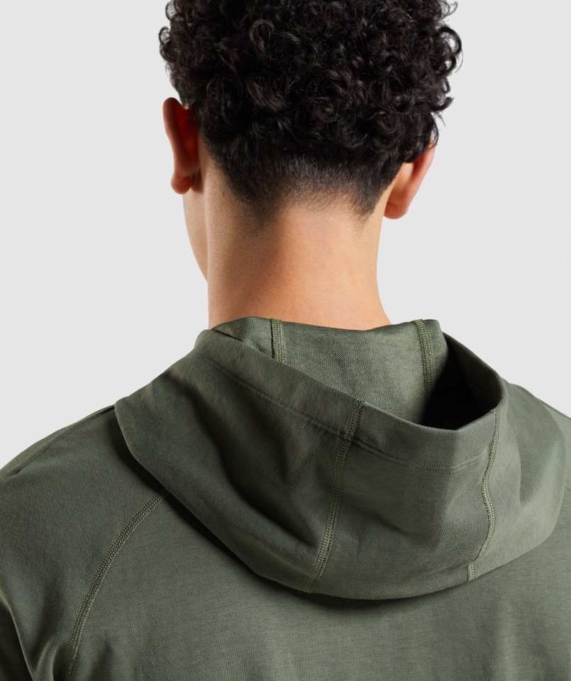 Gymshark Studio Bluza Z Kapturem Core Oliwkowa