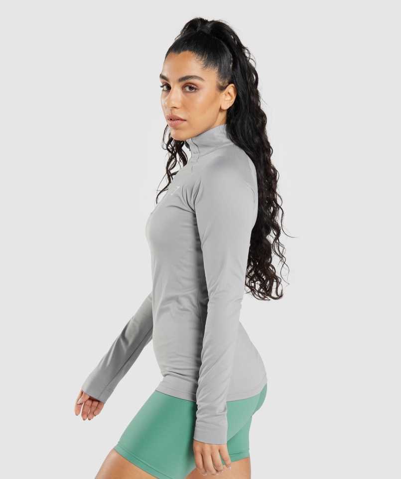 Gymshark Trening 1/4 Zip Smokey Grey
