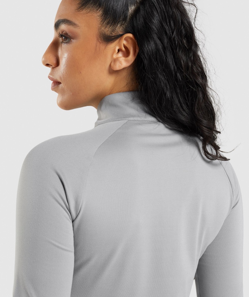 Gymshark Trening 1/4 Zip Smokey Grey