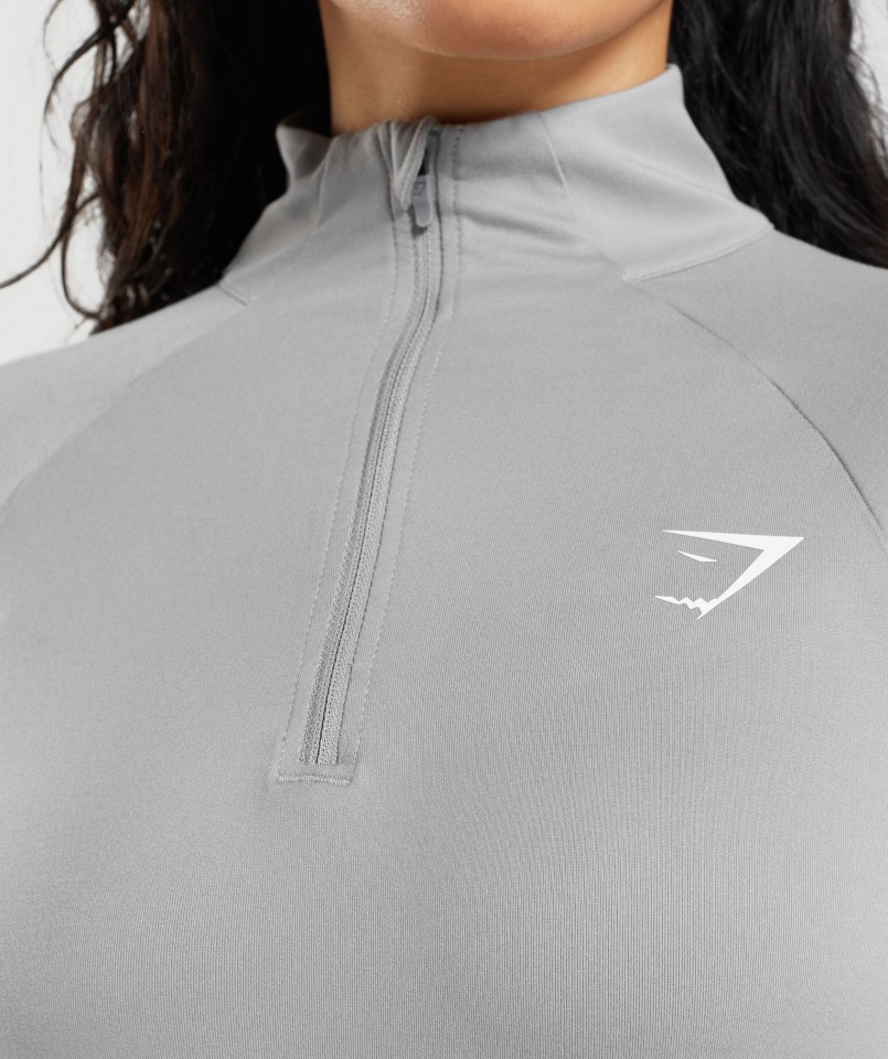 Gymshark Trening 1/4 Zip Smokey Grey
