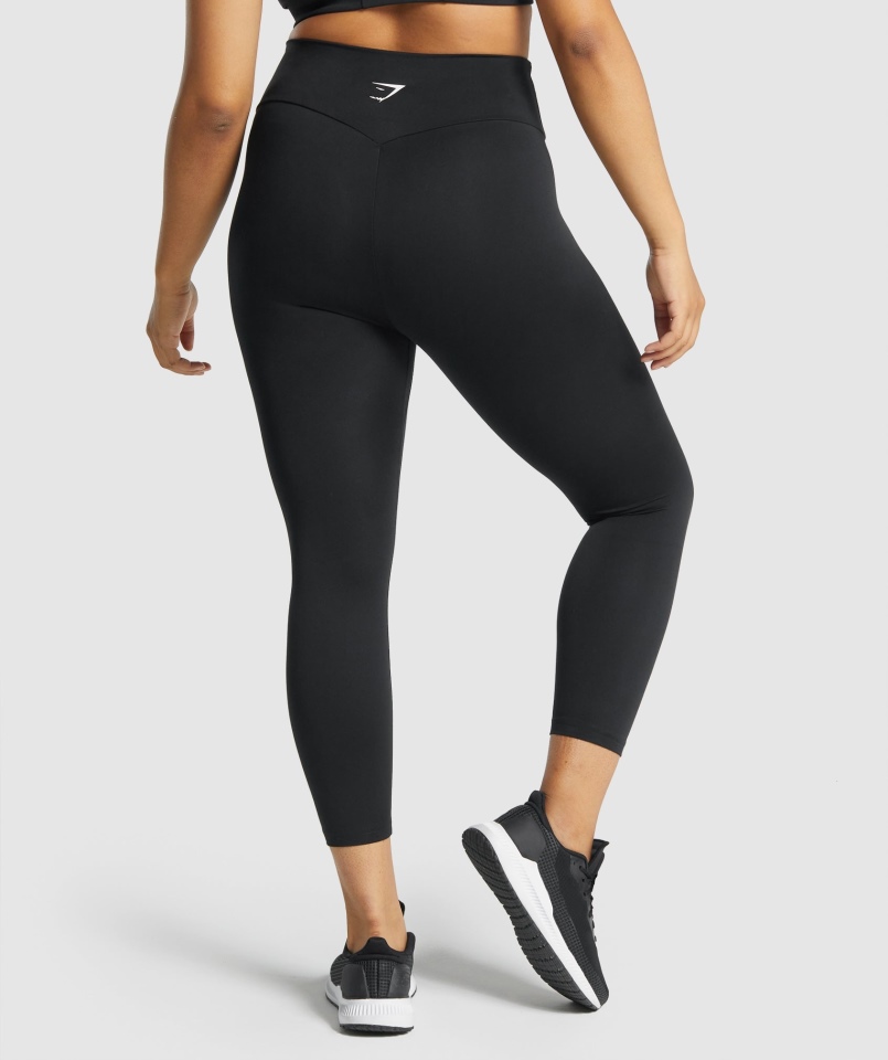 Gymshark Trening 7/8 Legginsy Czarne