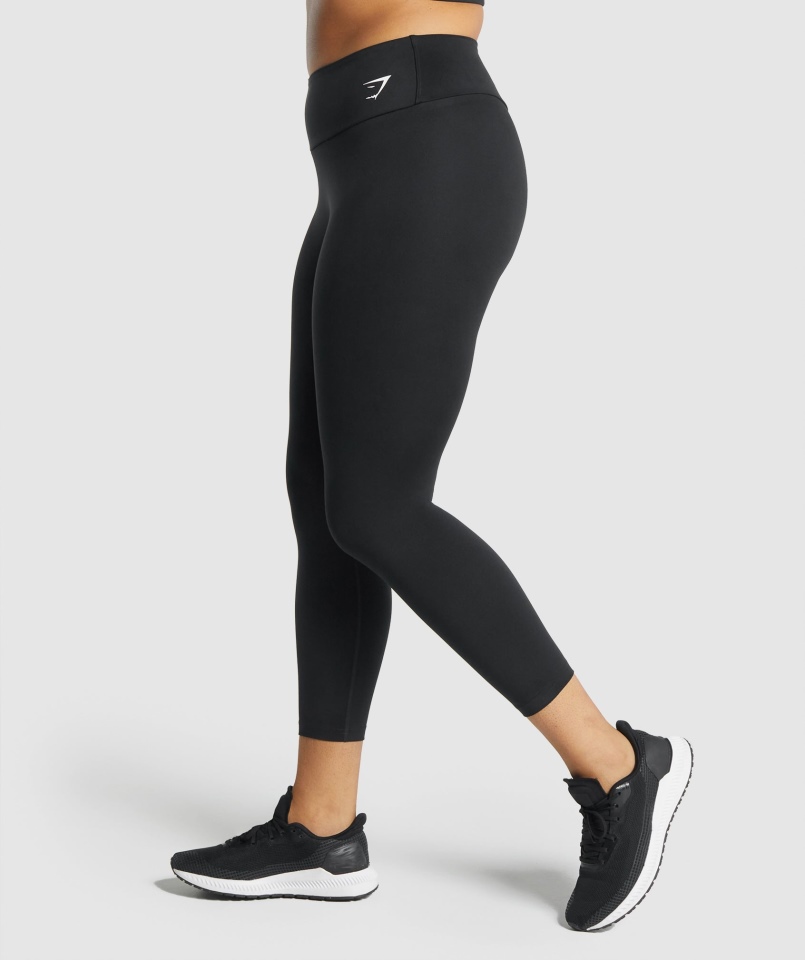 Gymshark Trening 7/8 Legginsy Czarne