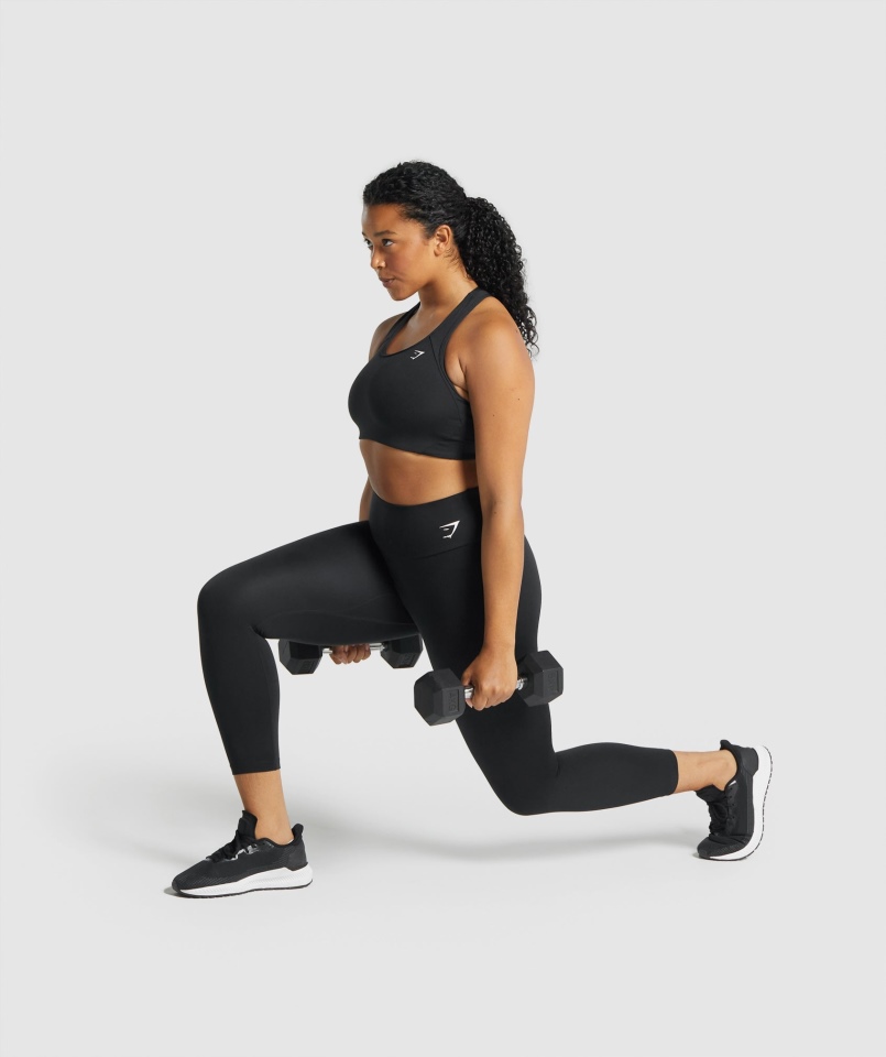 Gymshark Trening 7/8 Legginsy Czarne