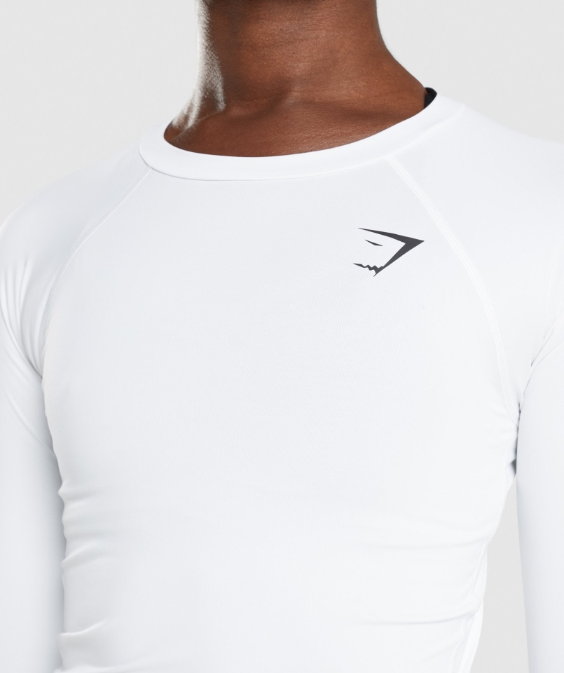 Koszulka Treningowa Gymshark Z Długim Rękawem Biała