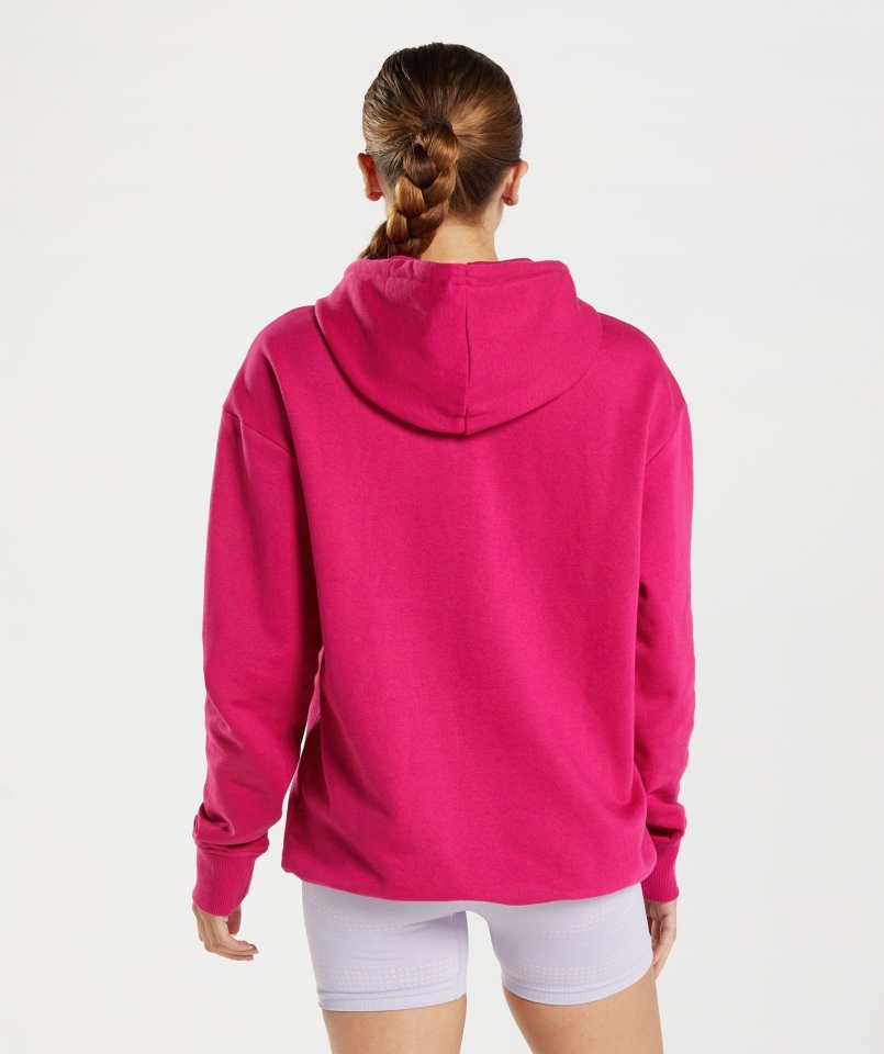 Gymshark Treningowa Bluza Z Kapturem Dla Chłopaka Magenta Różowa